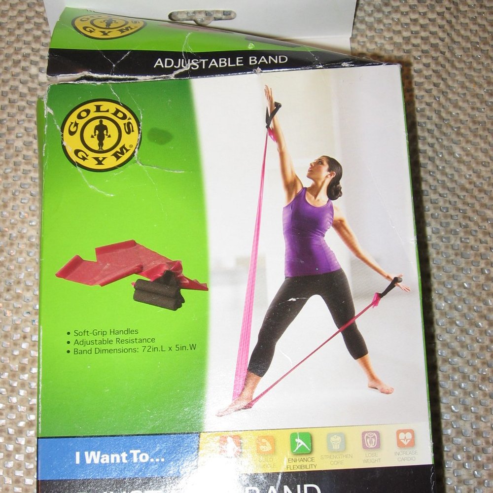 Gold's Gym Adjustable Resistance Band Set New Open Box